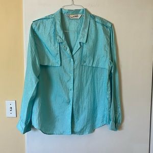 DIANE VON FURSTENBURG button down shirt - size 14 - EUC